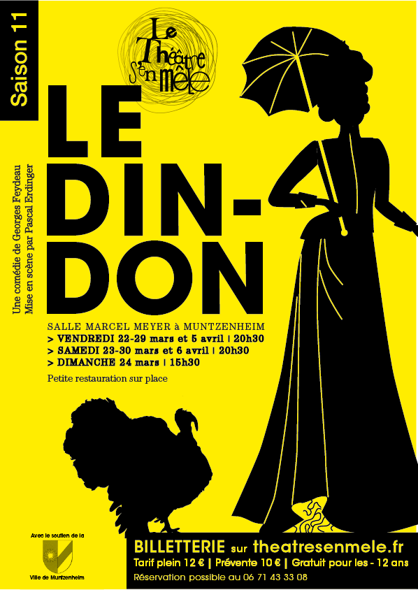 Affiche Dindon 2023 Théâtre s'en mêle Colmar Alsace