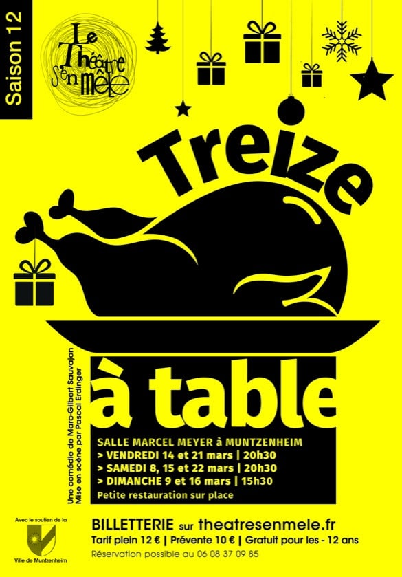 Affiche treize a table 2024